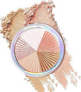 Highlighter Makeup Palette Shimmer Highlighter Palette,Long Lasting Face Highlighter Powder,Professional Glitter Highlighter Makeup Palette for Women Girls - 02