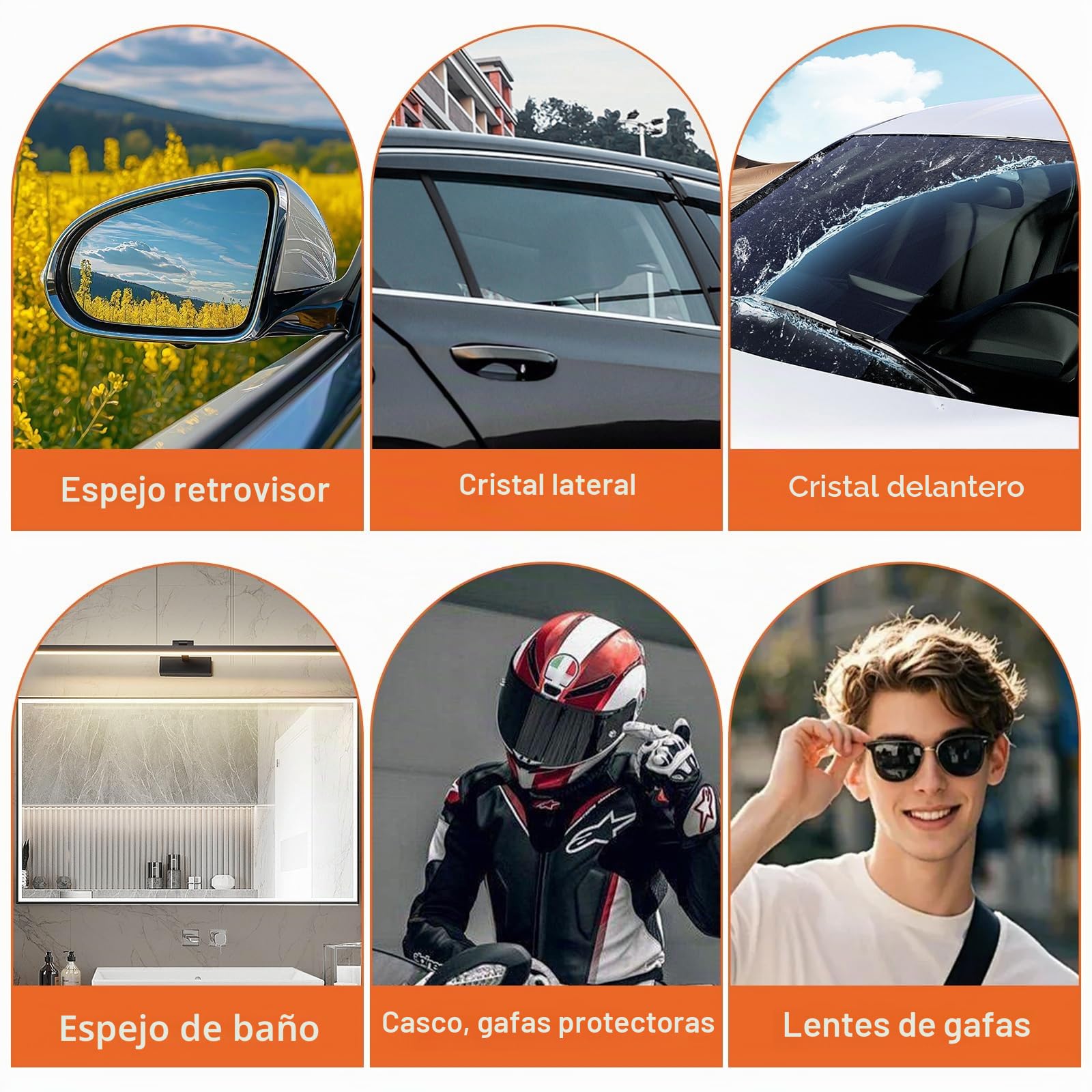 Q4 Glass Guard Limpiador De Película Grasa Para Luneta De Coche 100 Ml – Limpiador De Película Aceitosa Para Vidrio Con Cepillo, Limpiadors Emulsión Para Lunas De Coche, Ventanas, Espejos