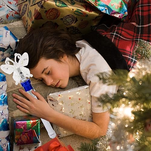 Miniatura 8 de Varita giratoria de copo de nieve de Frozen con luz, varita mágica giratoria para niñas y niños, juguetes sensoriales de princesa mágica, regalo de