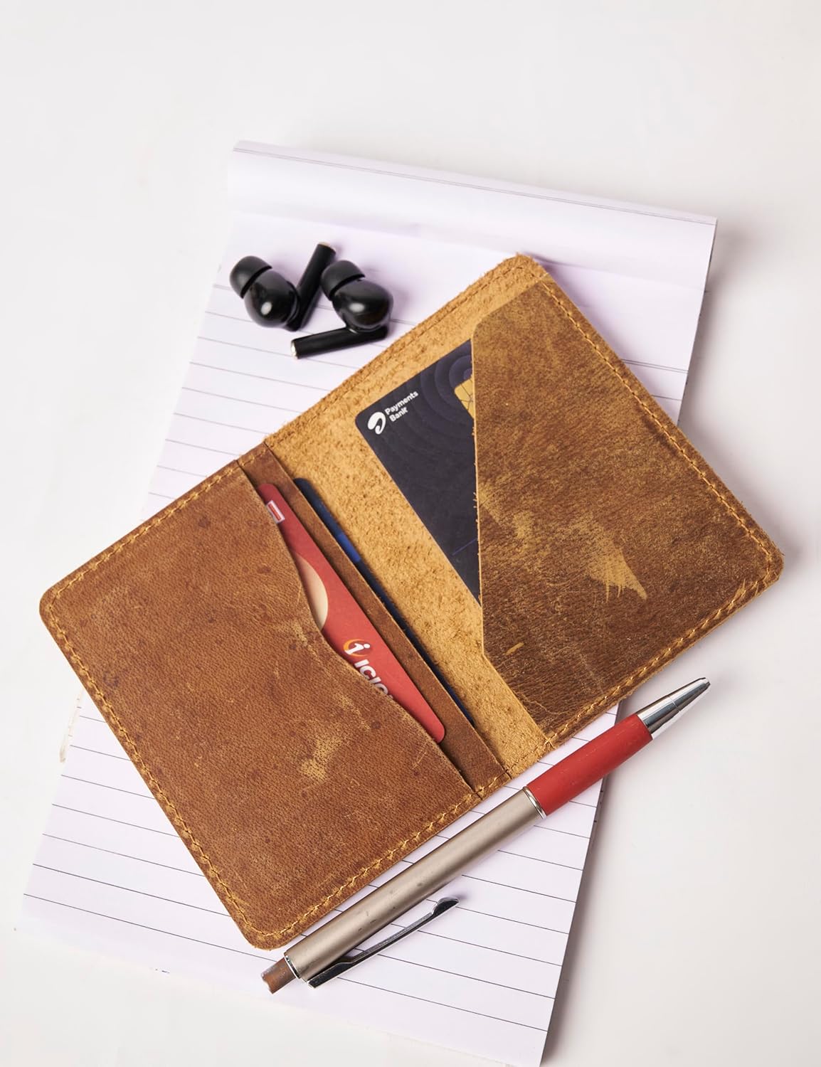 100% Leather Credit Card Holder for Men & Women – Slim Minimalist Bifold Wallet with RFID Blocking, Front Pocket Small Card Case (Antique Brown) - Image 7