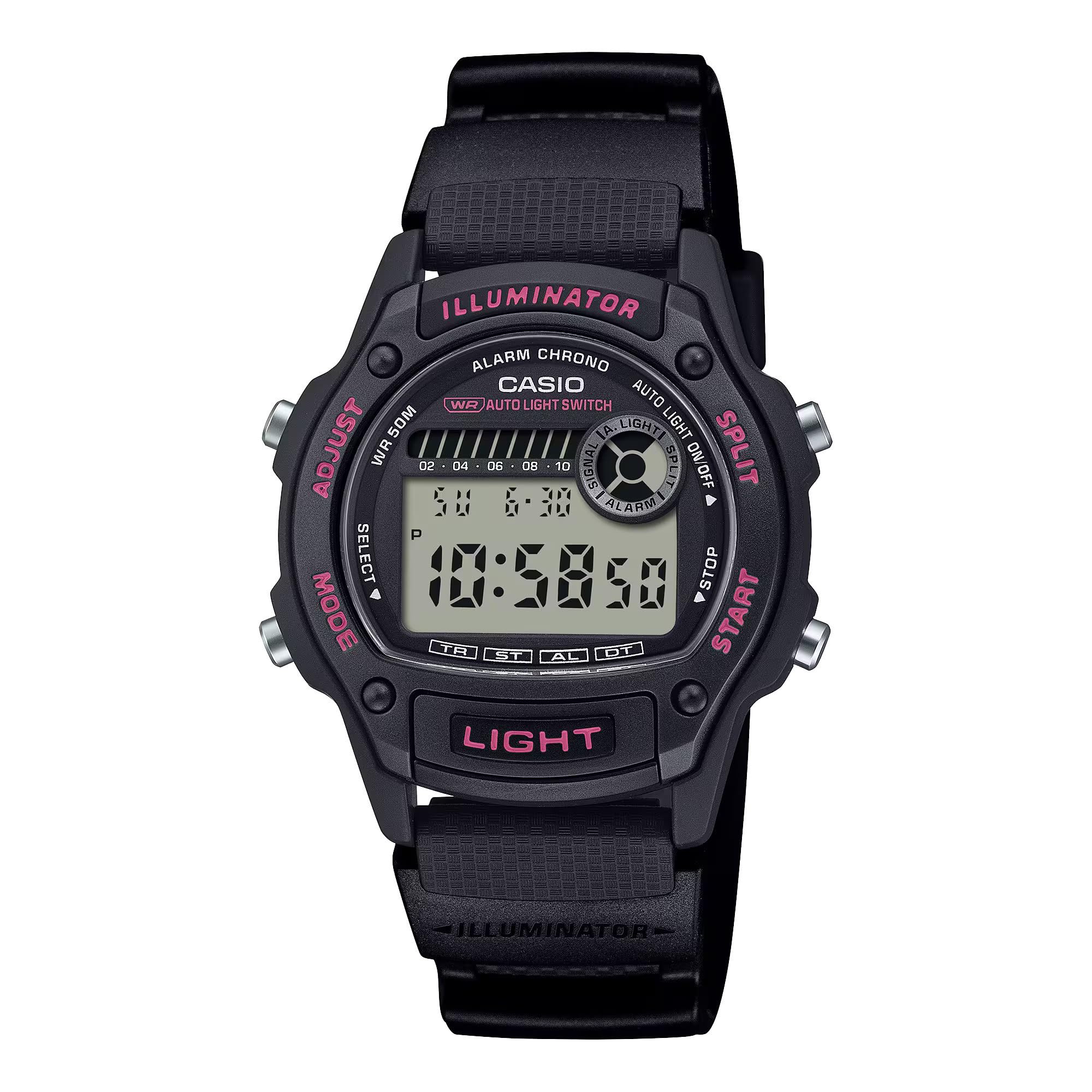 Wristwatch CASIO W-220H-1A2VEF Silicone Black Vintage