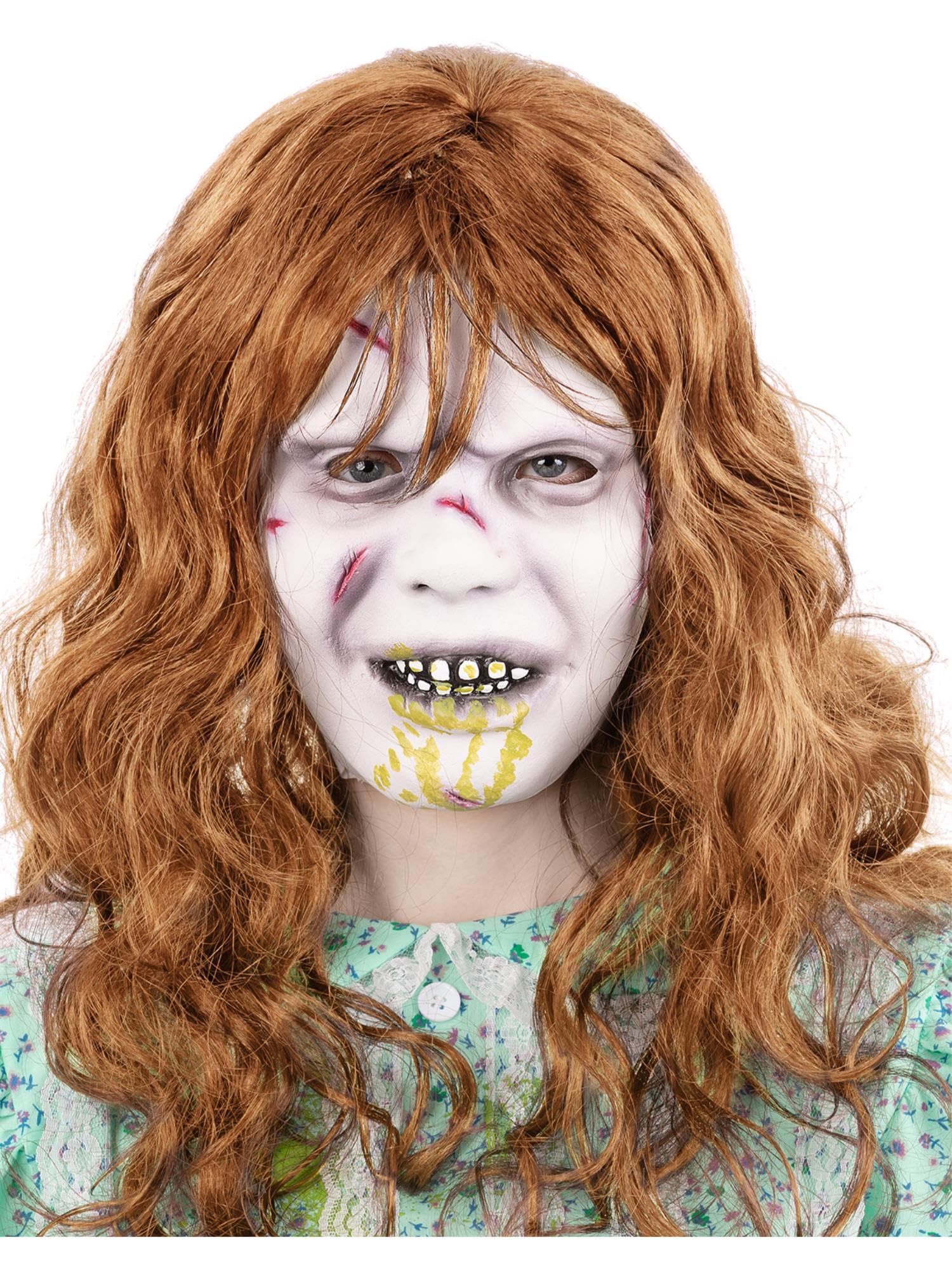 Smiffys The Exorcist Regan Mask, Adult, Full Overhead Latex Mask with Attached Hair
