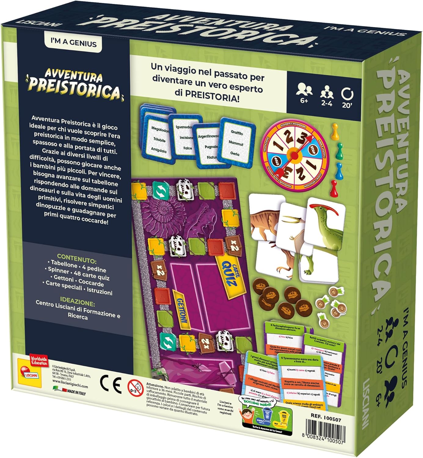 Lisciani Giochi I'm a Genius TS Dinosaurs and Primitives, Multicoloured, 100507
