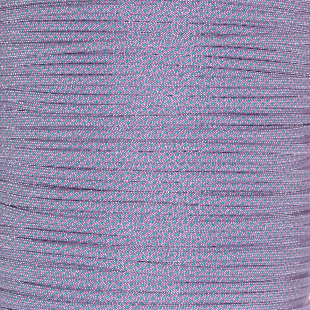 Paracord Planet 1000 Foot Spools of 550 Type III 7 Strand Paracord (Rose Pink w/Turquoise Diamonds 1000 Foot Spool) โ image 1