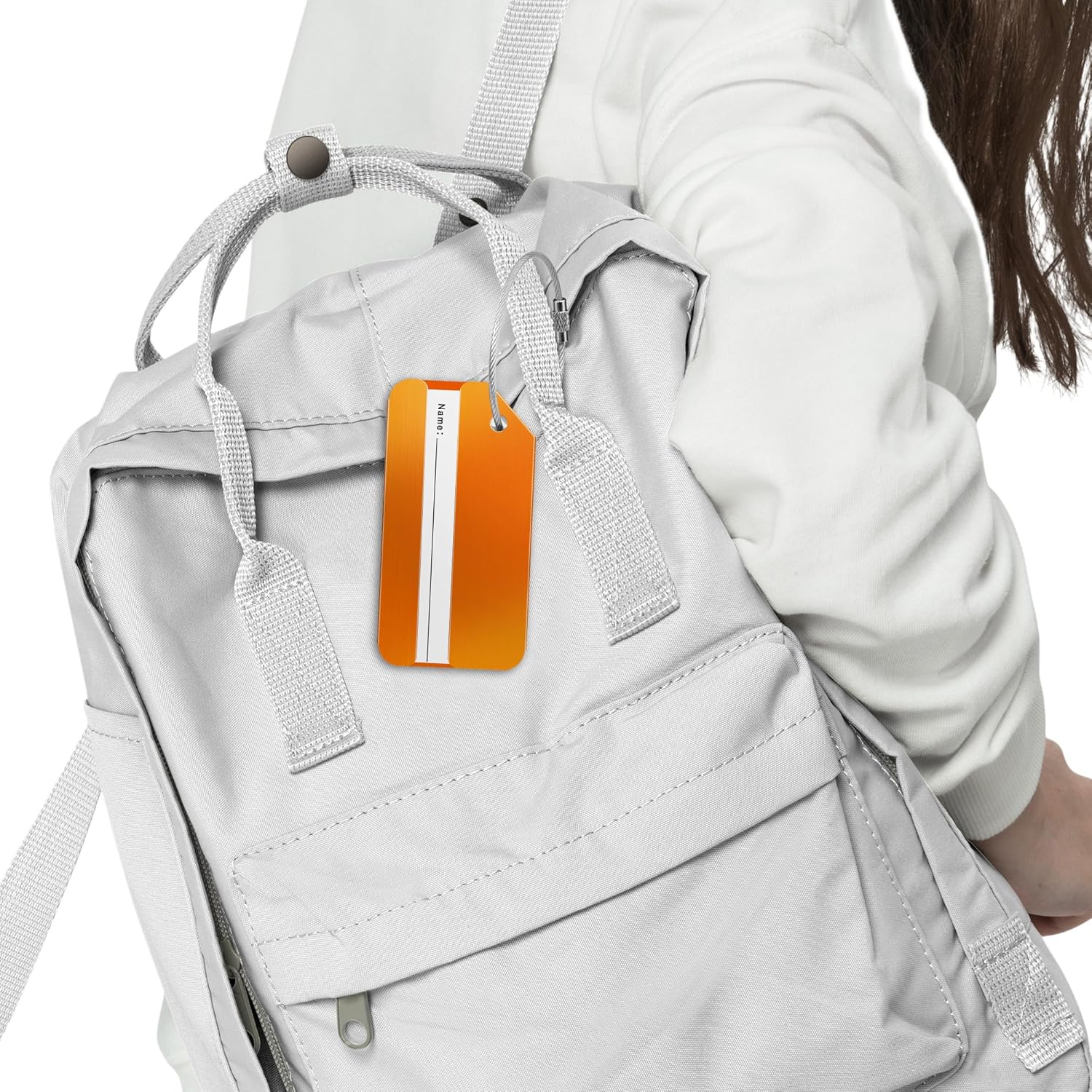 Travelambo 8 Pack Luggage Tags for Suitcases Aluminum Privacy Protection Bag Tags Luggage Identifier Travel Accessories Essentials (Colorful) - Image 5