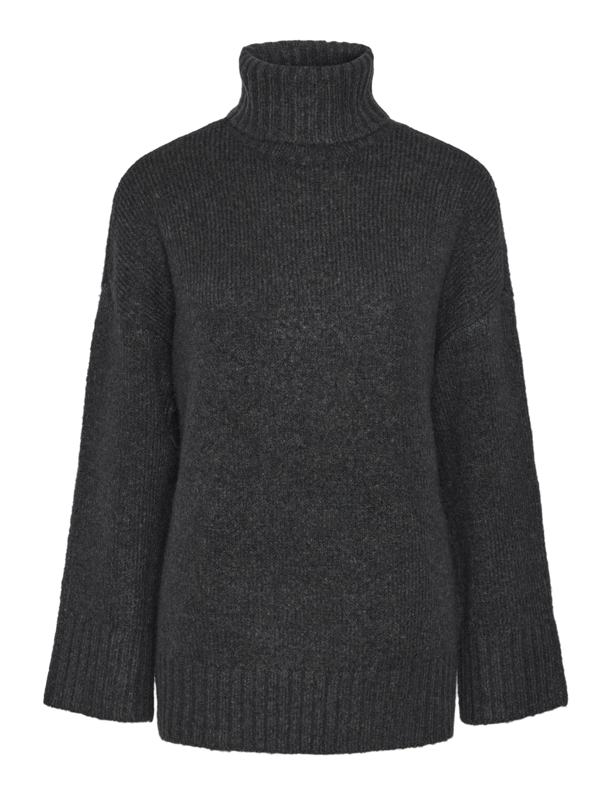 PIECES Women's Pcnancy Ls Loose Roll Neck Knit Noos Bc Jumper, Magnet, XS
