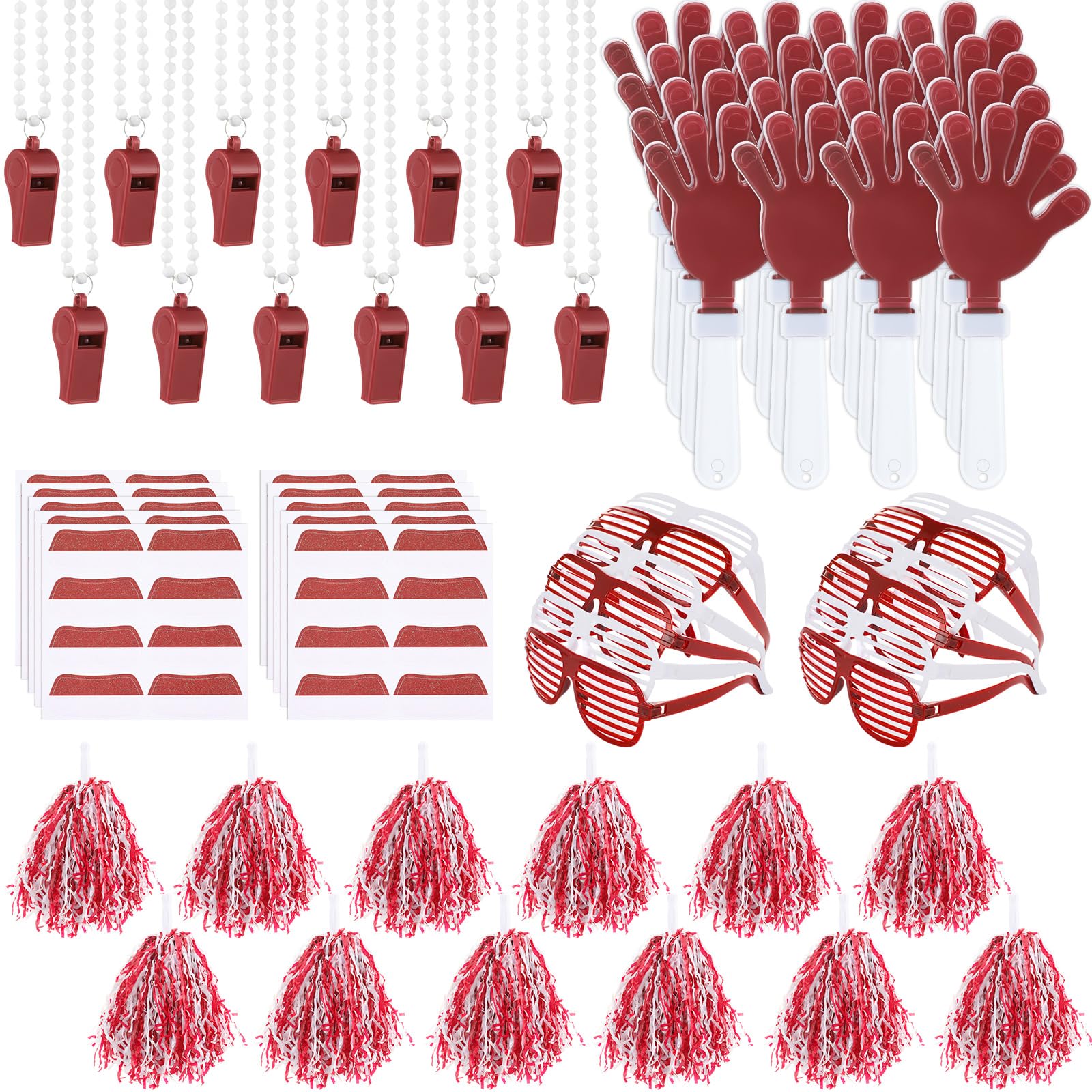 Realspring 148 Pcs Spirit Week Accessories School Team Spirit Items