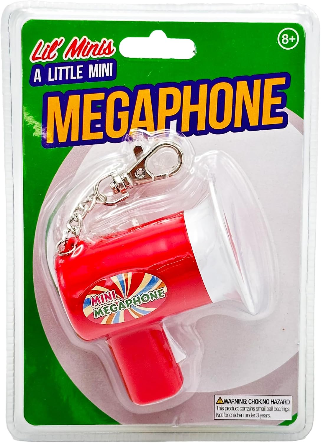 Mini Megaphone Keychain Novelty Gag Gift Keyring, Lil' Minis