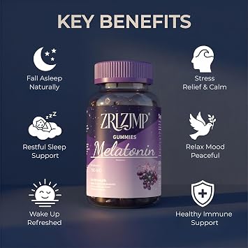 26mg Melatonin Gummies, Sleep Supplement,Vegan, Non-GMO, Gluten-Free, Non-Addictive, Sleep Aids for Adults, Grape Flavor, 60 Count/30 Day