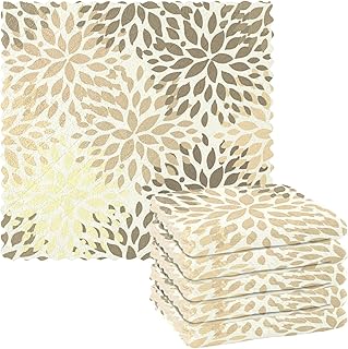 Vintage Retro Old Floral Flowers Seamless Pattern 6 Set Kitchen Dish Towels, Washcloths Cleaning Cloths Dish Cloths, Absorbent Towels Lint Free Bar Tea Soft Waffle Towel 11