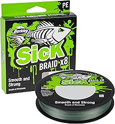 Berkley Sick Braid - Línea de pesca trenzada de 8 hebras, súper suave, 8 portadores, multifilamento, trenza de polietileno, líneas de pesca de depredador de 150/300 m para pesca en agua dulce y salada