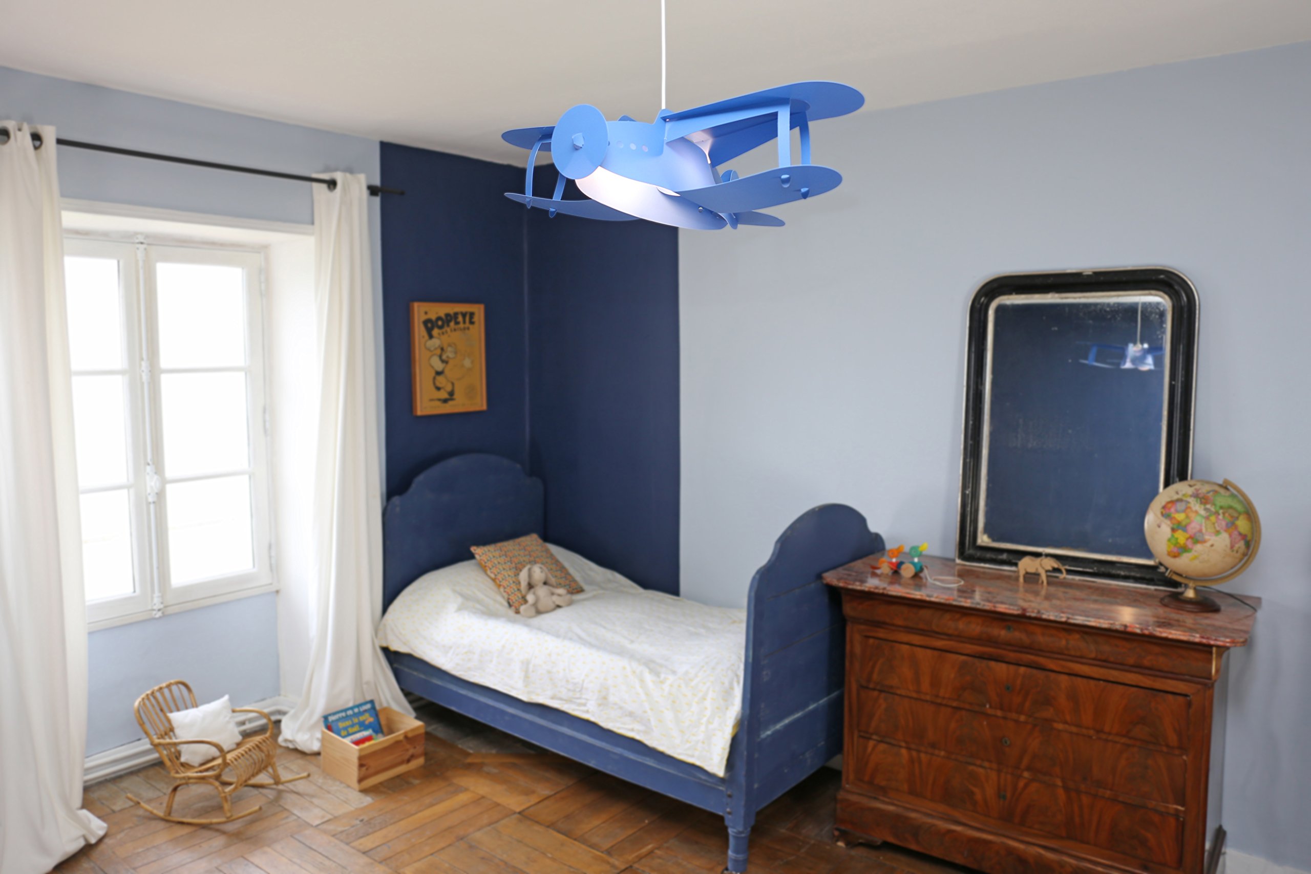 R&M Coudert R & M Coudet plafondlamp, voor kinderkamer, boot, blauw
