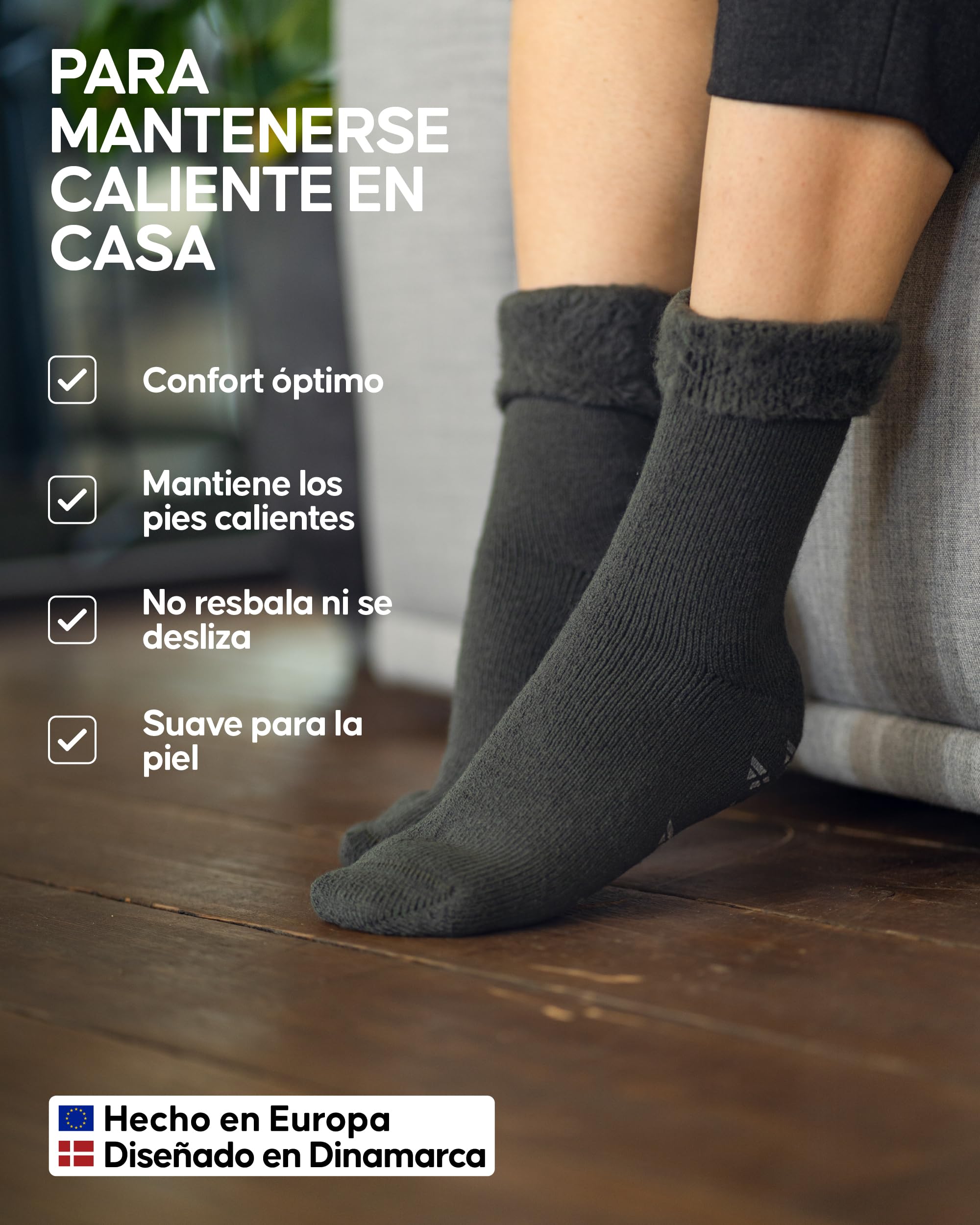 DANISH ENDURANCE Calcetines Térmicos Antideslizantes 2 Pack