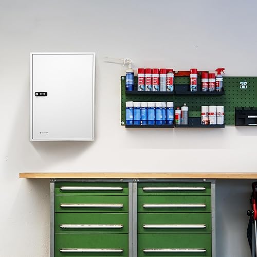 Miniatura 2 de Barska Caja ajustable de 100 llaves con cerradura de combinación, color gris