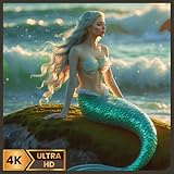 Fire TV向けMermaid World - 時計と天気予報付きの水中動画