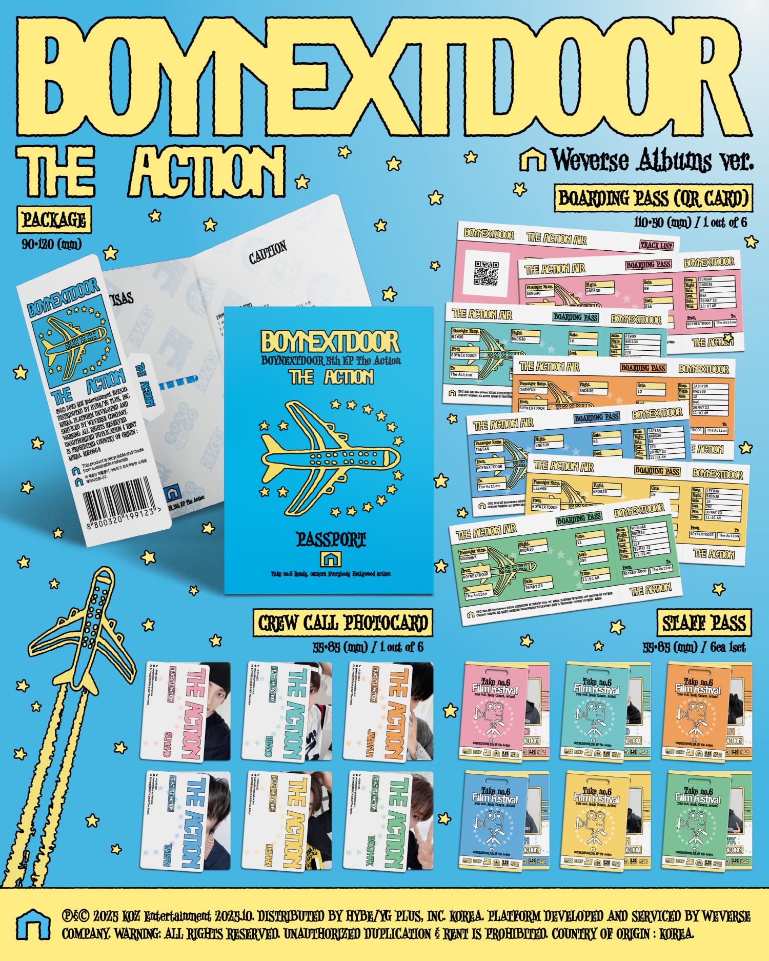 Amazon.com: BOY'NEXT'DOOR The Action 5th EP Album with Tracking