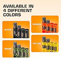 Vista 6 de Soporte para 12 baterías Storacell, AA Powerpax, color amarillo.