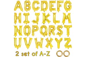 Gold Letter Balloons for Backdrop