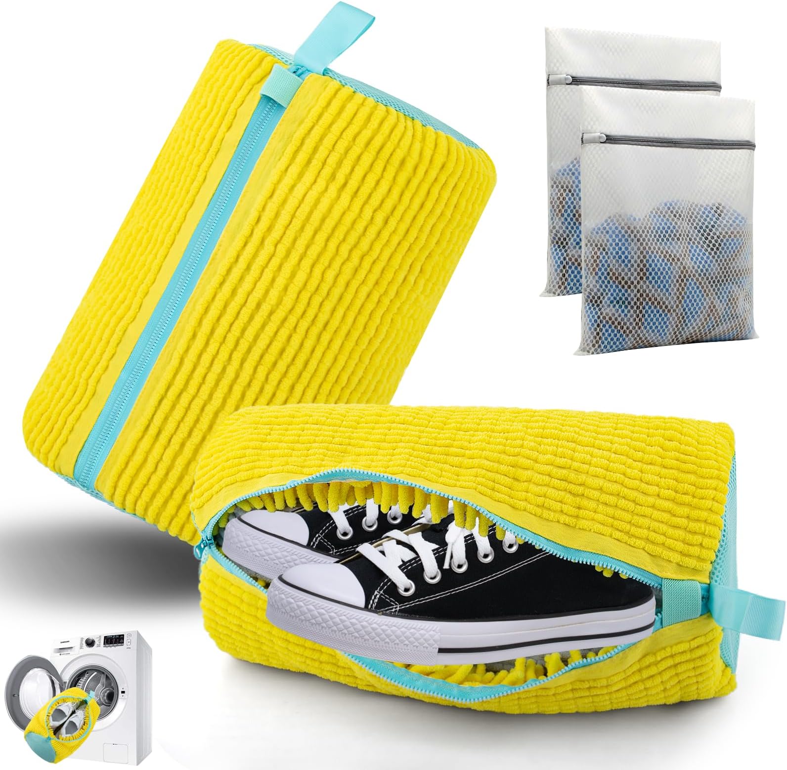 Shoes Laundry Bag Shoe Wash Bag For Washing Machine Reusable Zipper Shoe Washing Bag Sneaker Tennis Shoe Cleaner Kit Remove Dirt main image 1