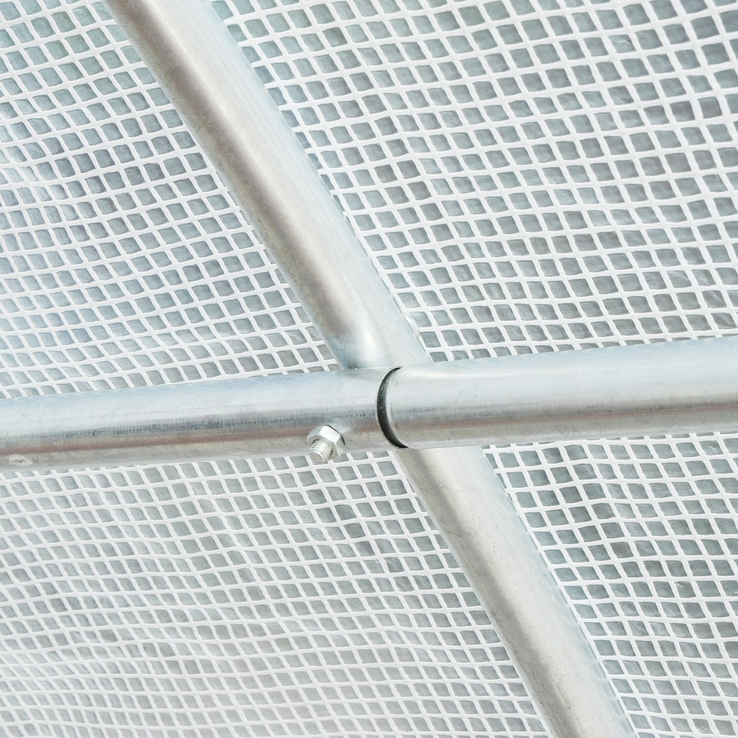 Outsunny - Lona de Repuesto para Invernadero, túnel de 18 m², Lona 6 x 3 x 2 m, PE Anti UV, Impermeable, 12 Ventanas + Puerta Enrollable con Cremallera, Color Blanco