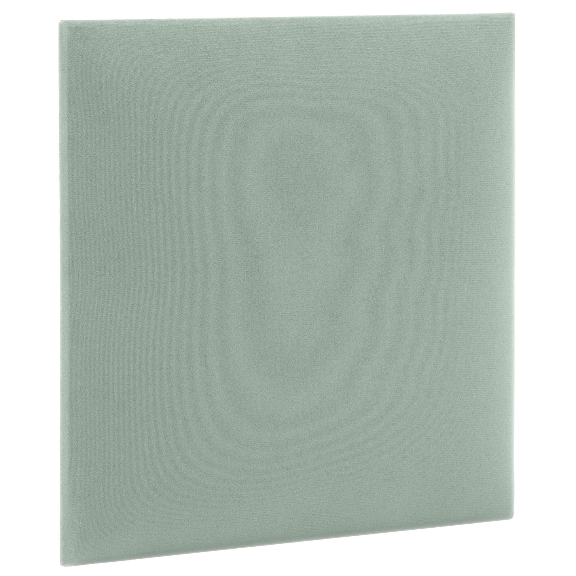 murando - Wall cushion as a headboard for a bed Square Velvet 50x50 cm - Padded wall panel wall decoration for bedroom living room children's room - mint