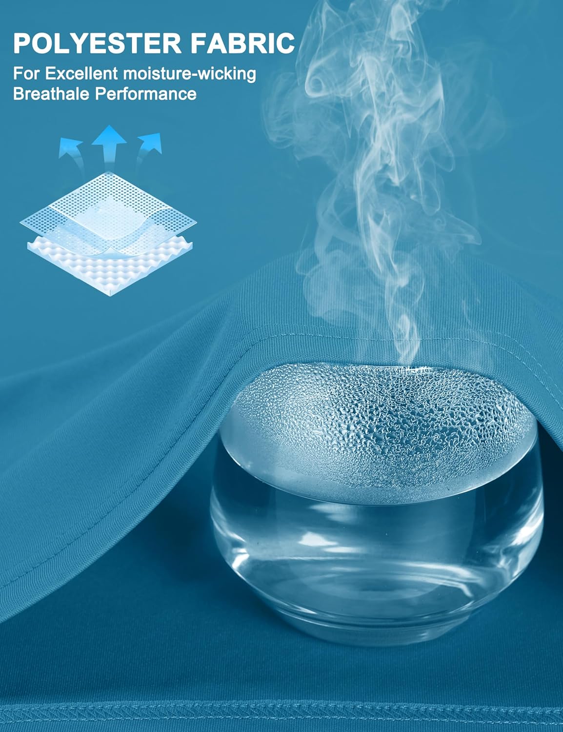 CRYSULLY Men's Long Sleeve 1/4 Zip Shirts Sun Protection Pullover UPF 50+ Rash Guard Running Lightweight T Shirt - Image 6