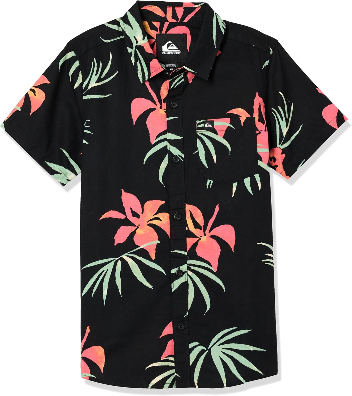 Quiksilver Boys' Short Sleeve Classic Woven Shirt, Button Down Top, Stylish & Comfortable