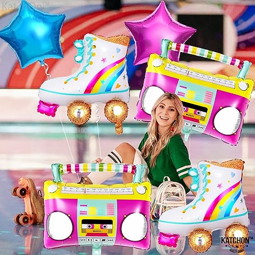 Miniatura 5 de KatchOn Juego de globos de patinaje de 22 pulgadas paquete de 8 globos de caja de boom  Suministros de fiesta de patinaje para decoraciones de feliz