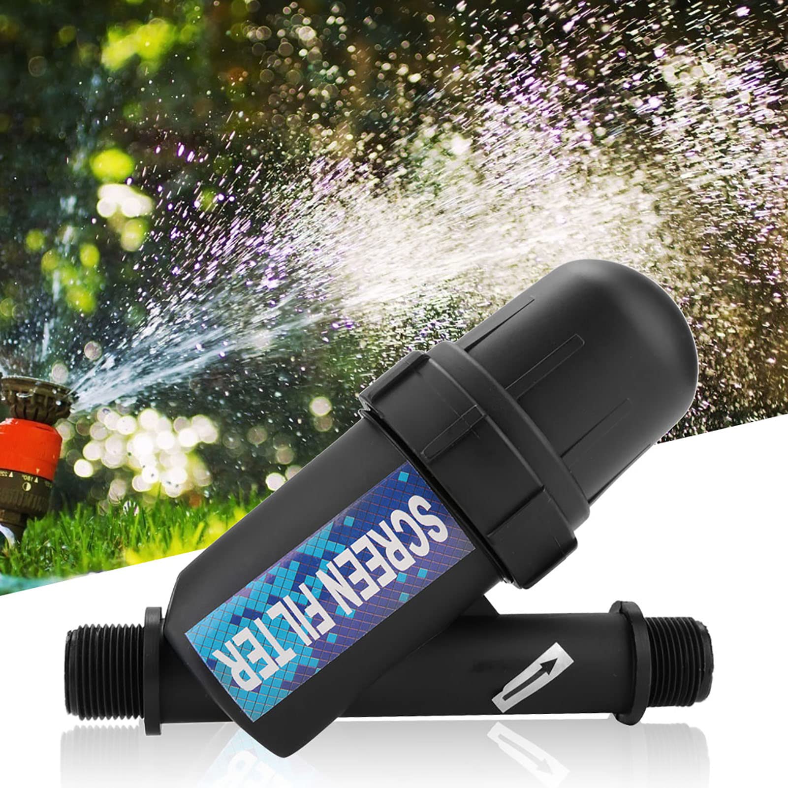 Filtro a maglia 120 MESH 3/4 AG, filtro acqua a goccia, irrigazione a goccia, sistema irrigatore, filtro per pompa dell'acqua, filtro idroforico, previene le impurità, prolunga la durata