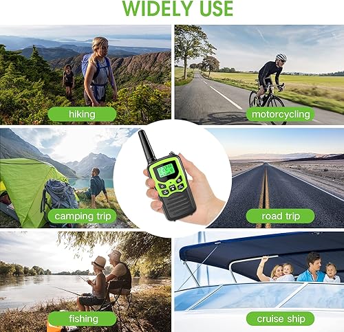 Miniatura 6 de Walkie Talkies, Walkie talkies de largo alcance MOICO para adultos con 22 canales FRS, walkie talkie familiar con linterna LED, pantalla LCD VOX