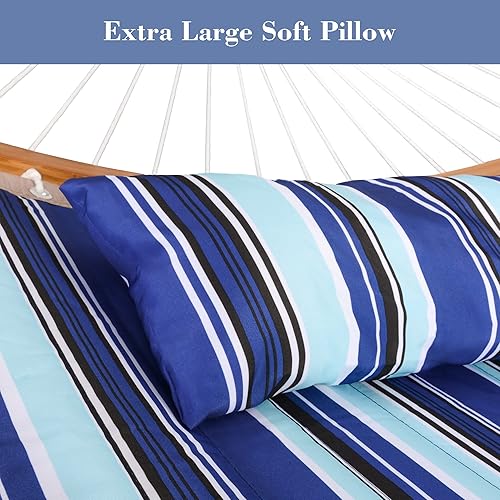 Miniatura 5 de SUNCREAT Hamacas para exteriores con soporte, capacidad de 450 libras, hamaca para 2 personas con soporte, gotas grises