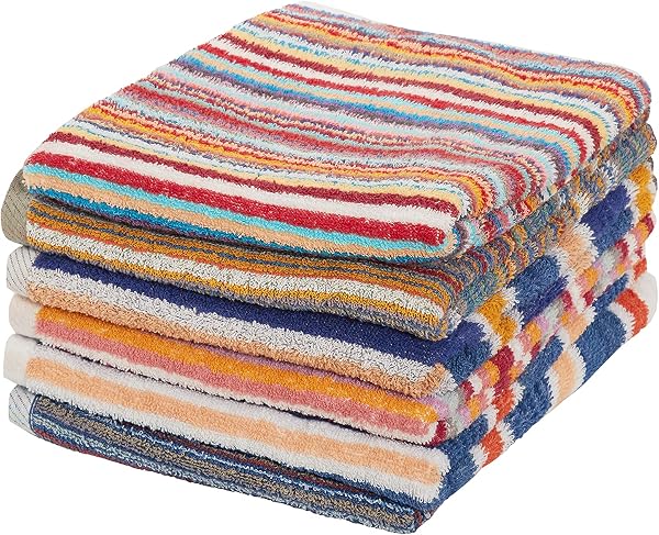 Olivia Rocco Pack Of 6 Stripe Towels