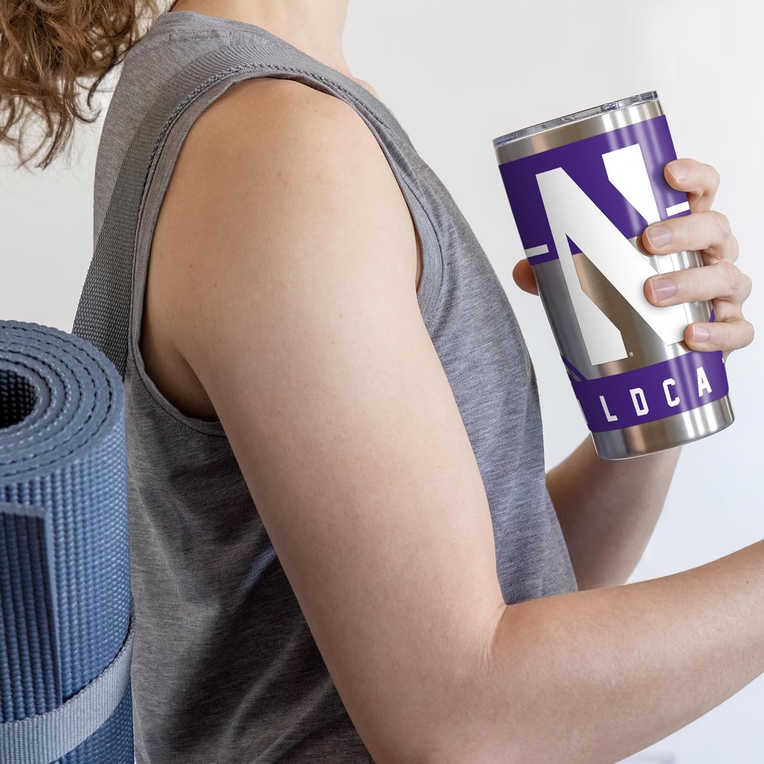 Rico Industries NCAA Northwestern Wildcats 20oz Stainless Steel Tumbler with Lid - Great For Coffee, Tea, Water or Cocktails - Image 4