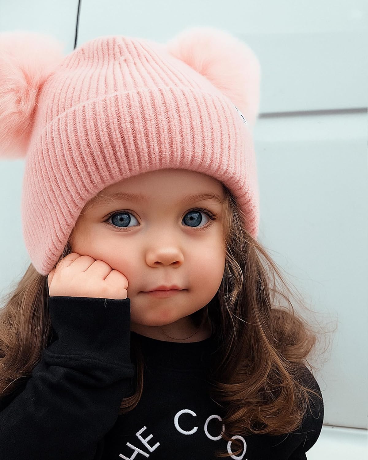 FURTALK Baby Toddler Winter Hat Pom Pom Beanie Girls Boys with Fleece Lined Kids Warm Cap - Image 3