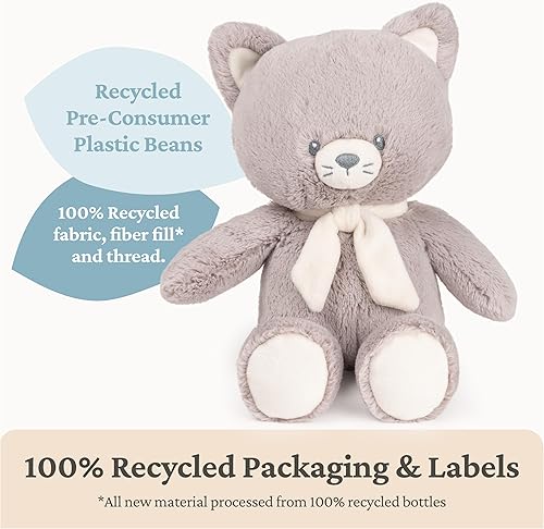 Miniatura 3 de GUND Gatito de peluche sostenible para bebé, animal de peluche hecho de materiales 100% reciclados, decoración de primavera para bebés y recién