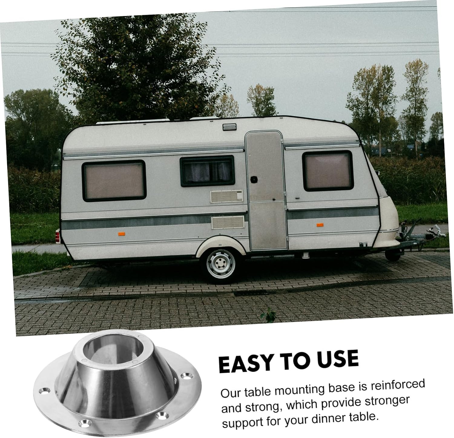 SOLUSTRE 2pcs Aluminum Rv Table Base Mount Flush Mount Rv Table Base Legs for Camper
