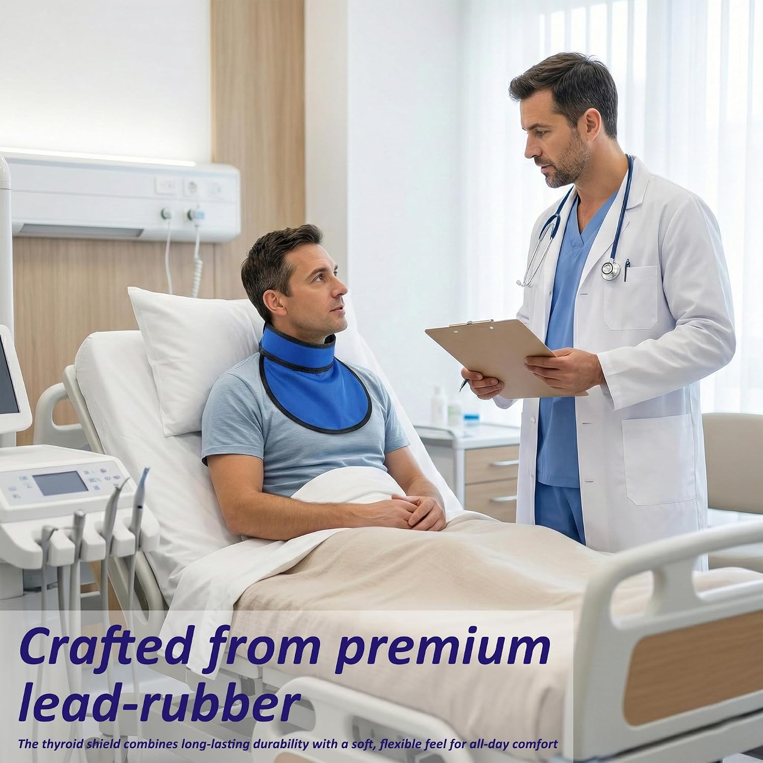 Radiate Thyroid Shield Collar, Thyroid Wrap for Neck, 0.5mmPb Lead Safety Collar, for Scanning Area Scatter Protection, Lead Protection, Imaging Safety Wear