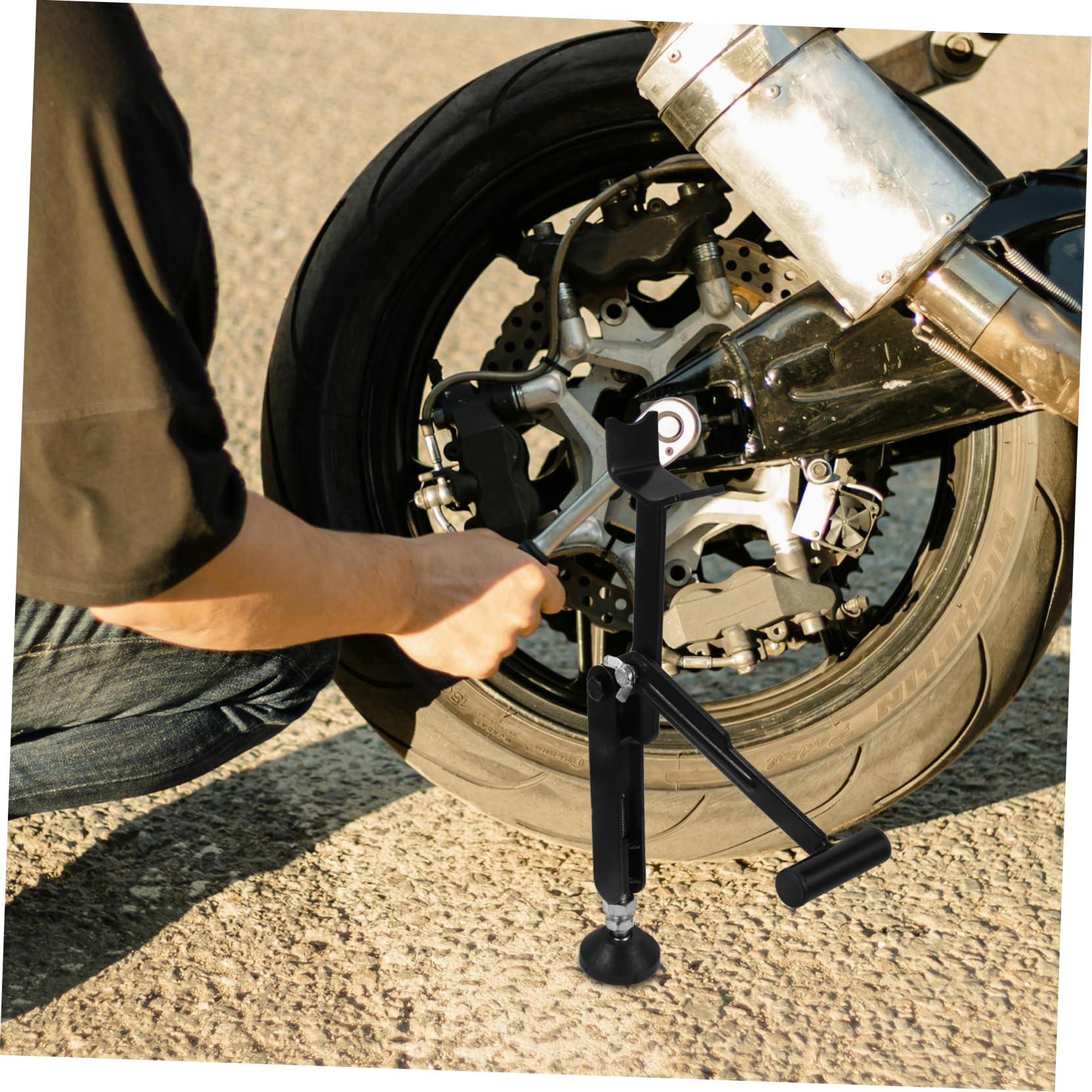 Gatuida Support de Roue de Moto Outil de Levage pour Roue et Arrière Accessoire Entretien pour Moto