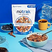 Vista 7 de Low Karb Keto Blueberry Nut - Granola saludable para desayuno, cereal, snacks y comida saludable, 0.1 onzas (3g) de carbohidratos netos, almendras