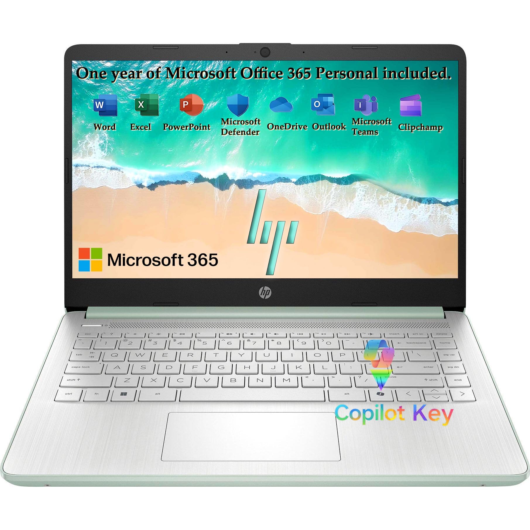 HP 2026 Everyday Laptop, Intel CPU, 128GB Storage, Copilot AI, Office 365