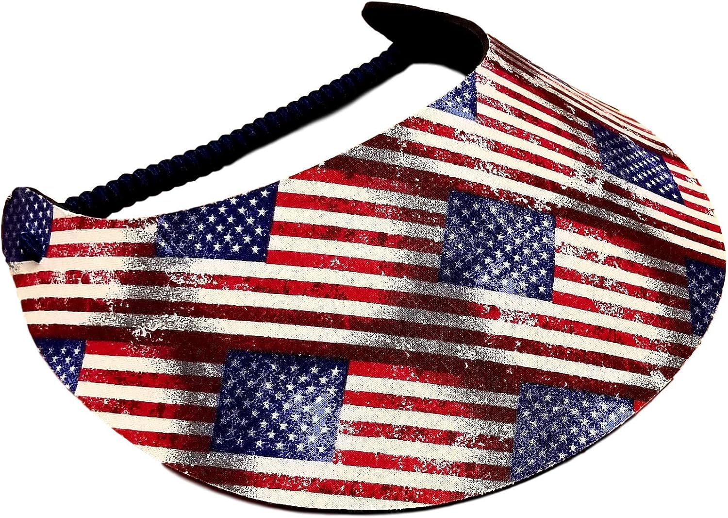 Women's Patriotic Design Lightweight Packable Foam Visor for Sun Protection & Outdoor Activities