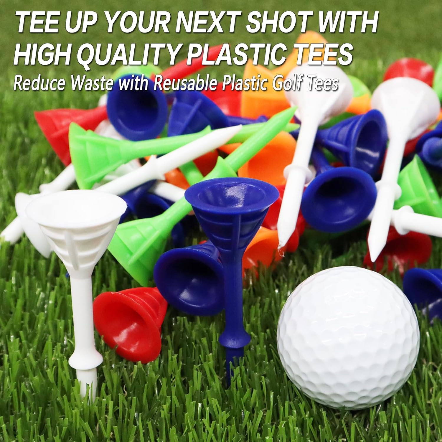 Golf Tees Plastic 3 1/4 inch 30/60 /120 Pack
