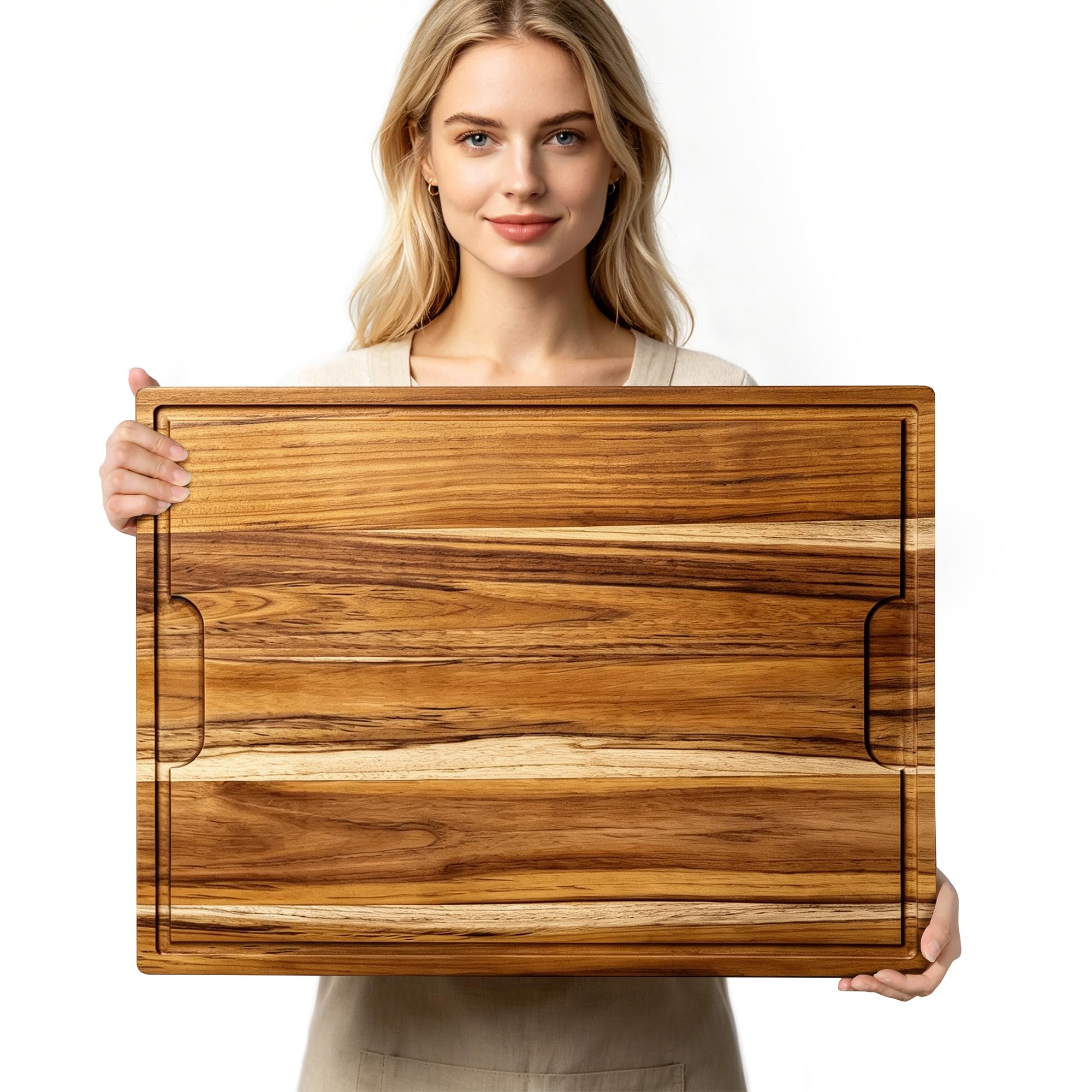 Nomsters teak cutting board