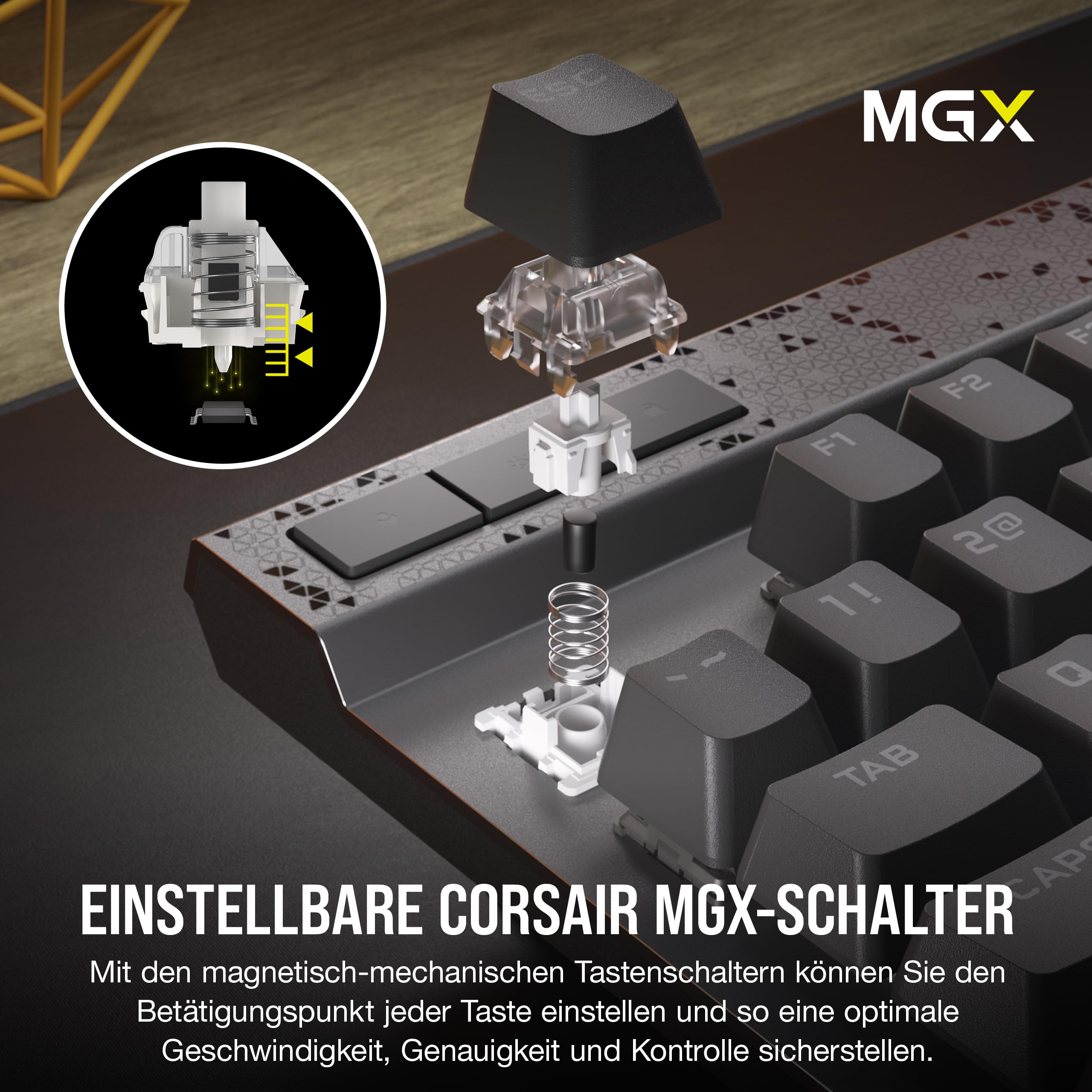 Corsair K70 MAX RGB Kabelgebundene Gaming-Tastatur Grau
