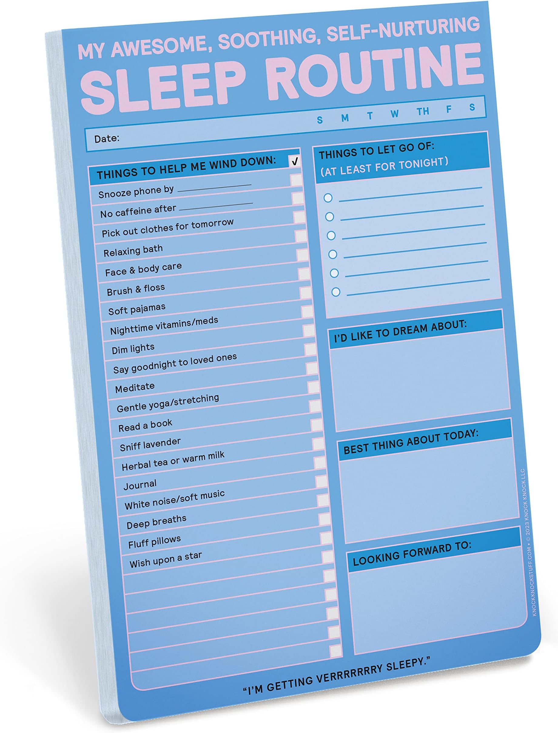 Knock Knock Sleep Routine Pad: My Awesome, Soothing, Self-nurturing Sleep Tracker Note Pad (Knock Knock Pads)