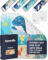 Vista 8 de Homerella® Alfombrilla de Ducha Antideslizante Antimoho, Alfombrillas de Ducha Antideslizantes para Interior de Cabina de Ducha Alfombrilla