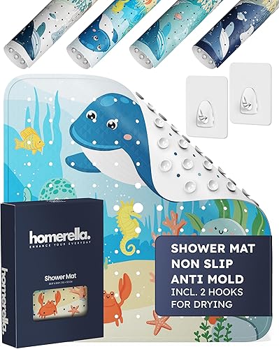 Miniatura 8 de Homerella® Alfombrilla de Ducha Antideslizante Antimoho, Alfombrillas de Ducha Antideslizantes para el Interior de la Cabina de Ducha, Alfombrilla