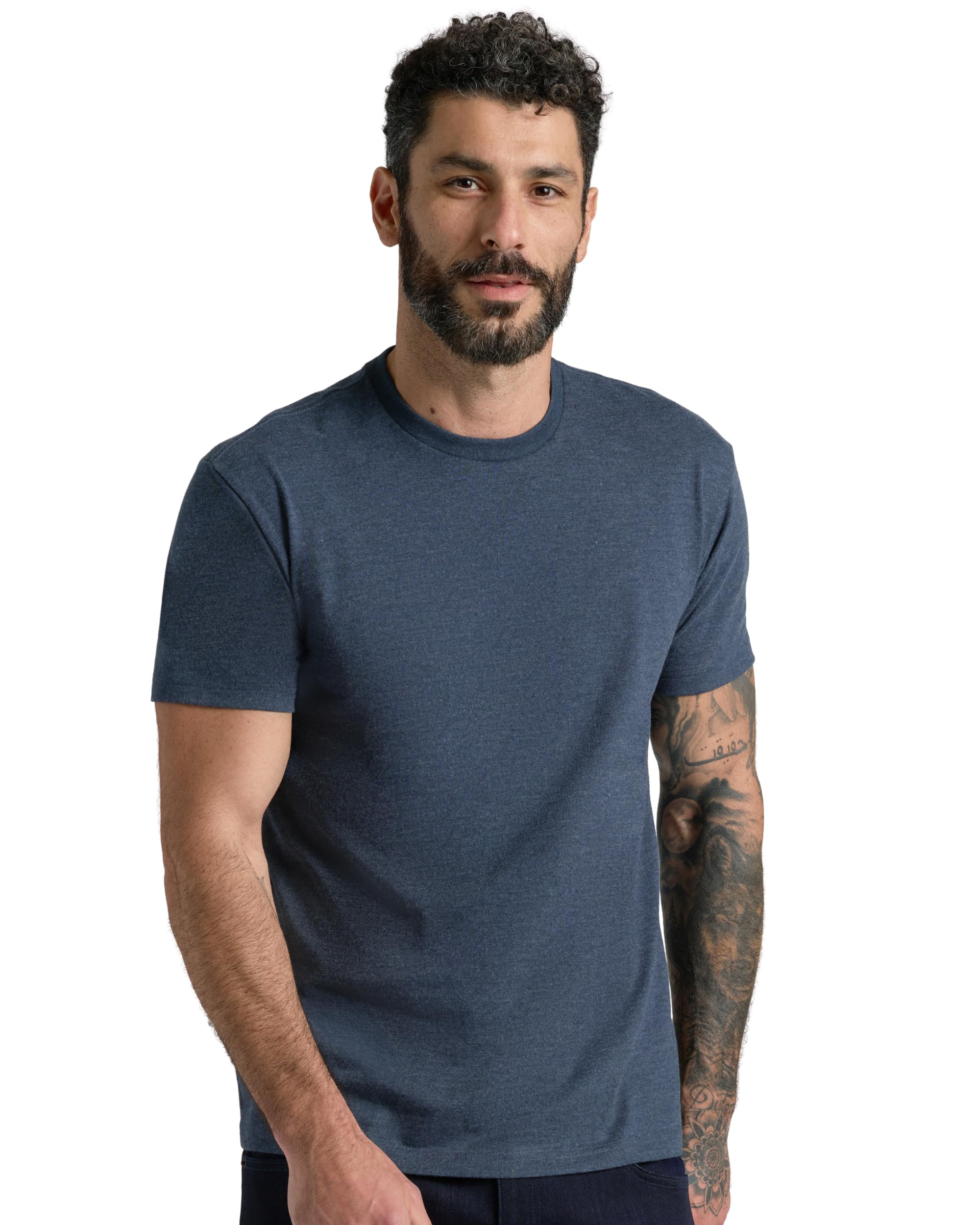 True Classic Mens T-Shirts - Short Sleeve Crew Neck Plain T Shirt for Men