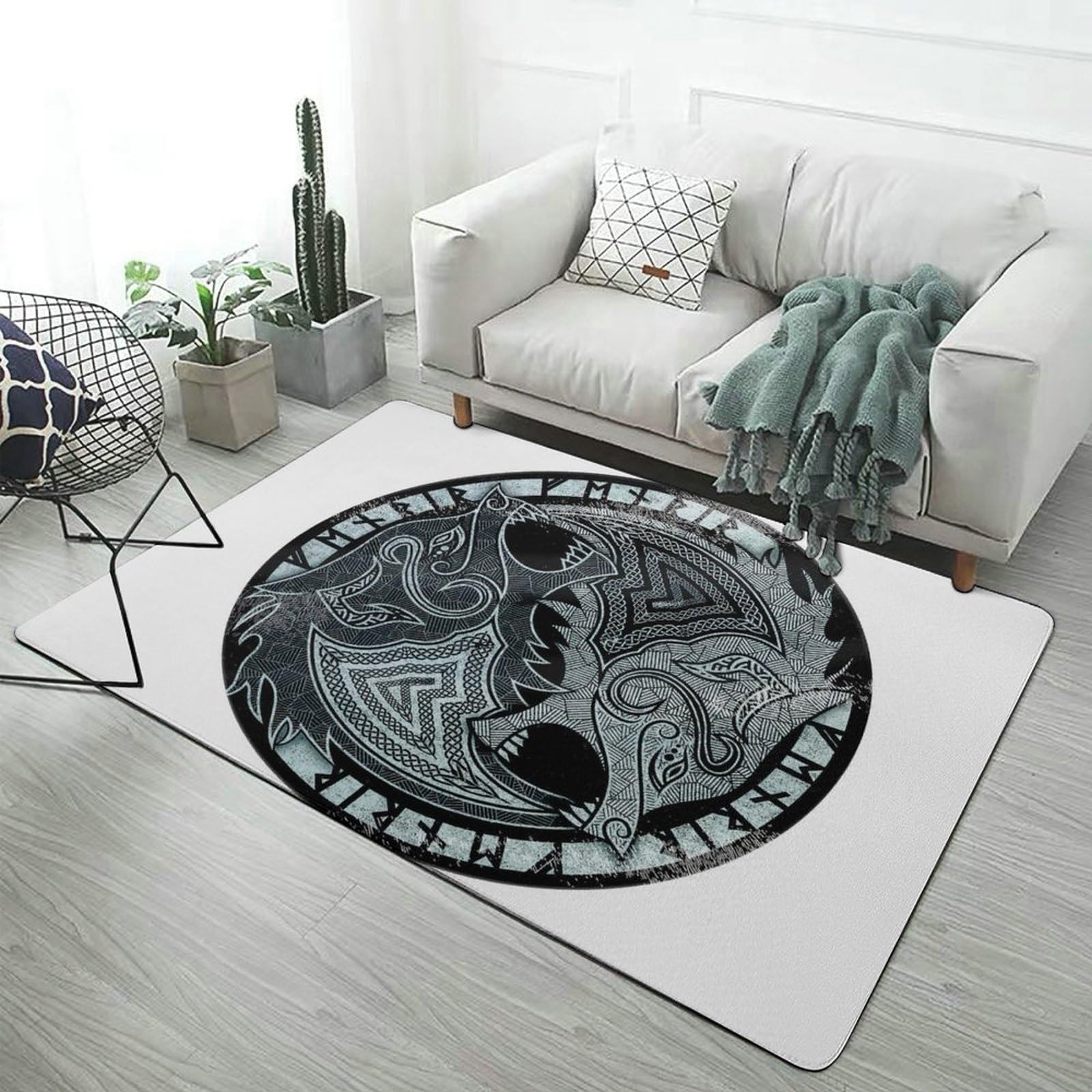 Tapis lavable et antidérapant Fenrir en molleton de corail doux