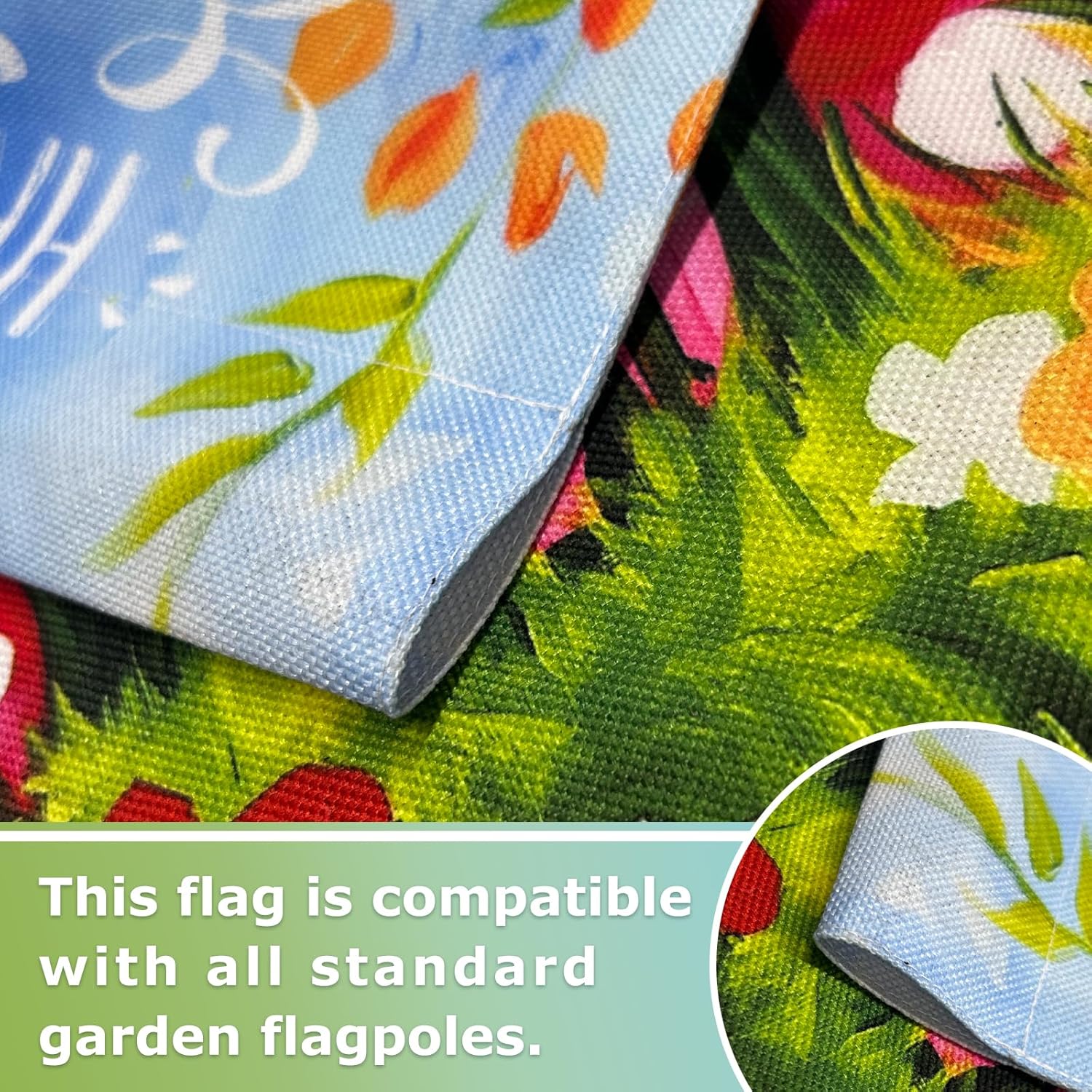 Bradford Easter Eggs Garden Flag 12x18 Inch Double Sided, Colorful Easter Paschal Egg Yard Flags for Outdoor Yard Lawn Porch Farmhouse Decor